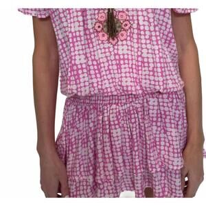 NEW SKEMO punto gypsy dress in pink